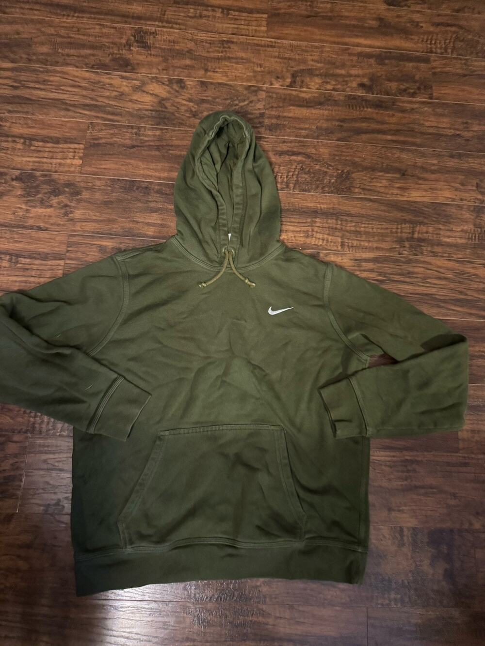 Nike Hoodie Women Large Army green swoosh logo pullover active